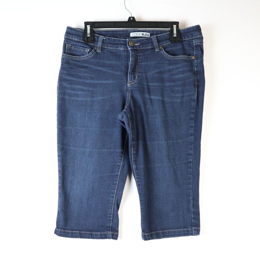 Code Bleu Women's Jean Shorts‎ Sz 10 Missy (34x16) Medium Wash Blue
